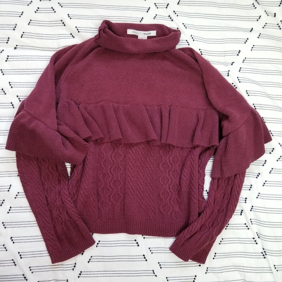 Anthropologie - Ruffle high neck Sweater - Picture 3 of 8